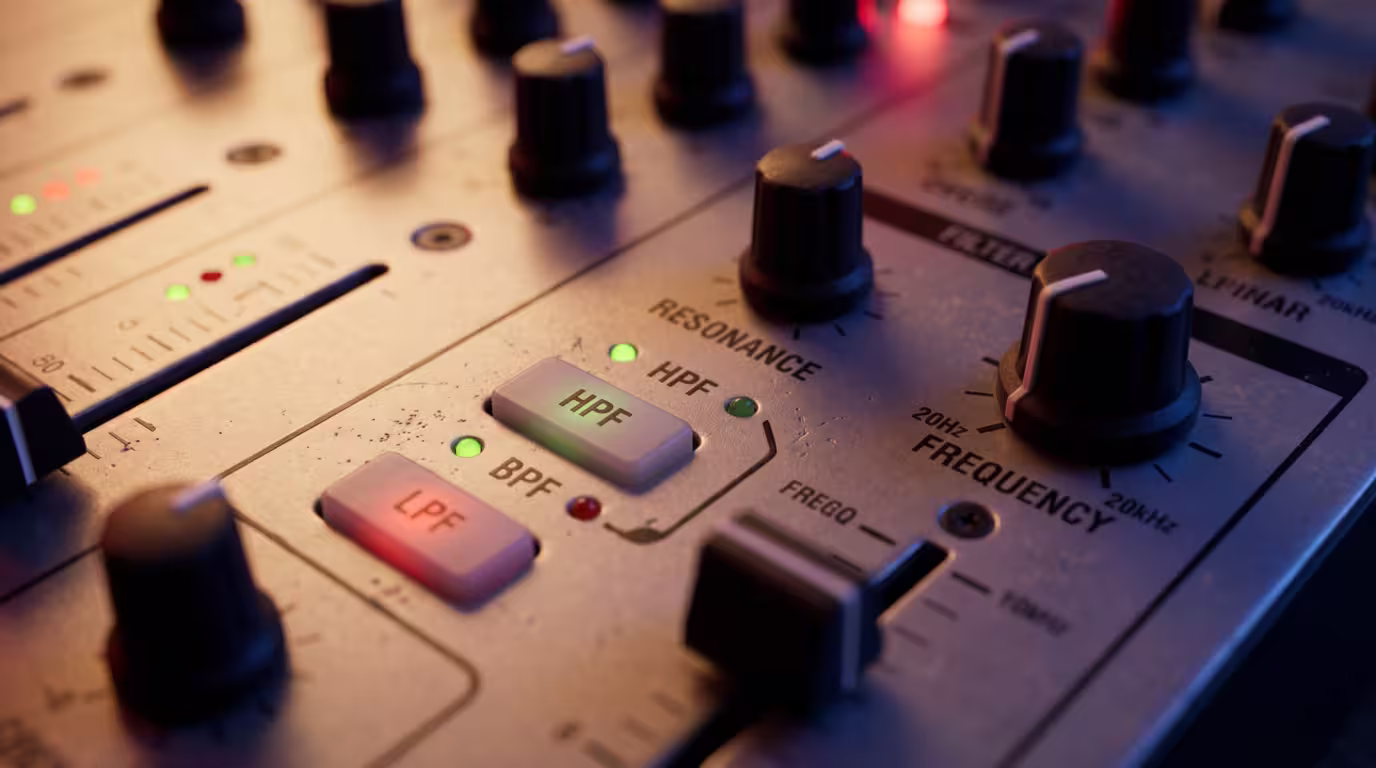 The VCF filter section of an Allen & Heath Xone mixer